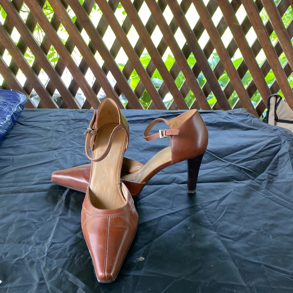 Worthington pointy ankle strap high heels